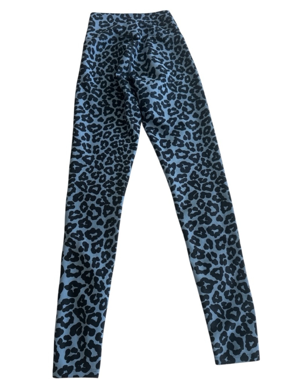 Beach Riot Ribbed Cara Legging in Blue Leopard Print - Picture 5 of 7
